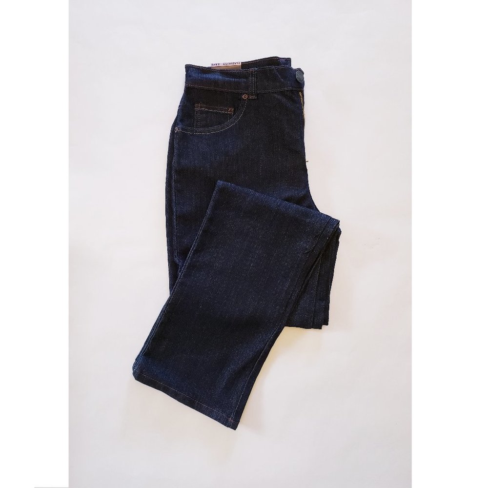 Basic Editions 5 pocket jeans, classic fit, navy, NWT, size 8 Avg